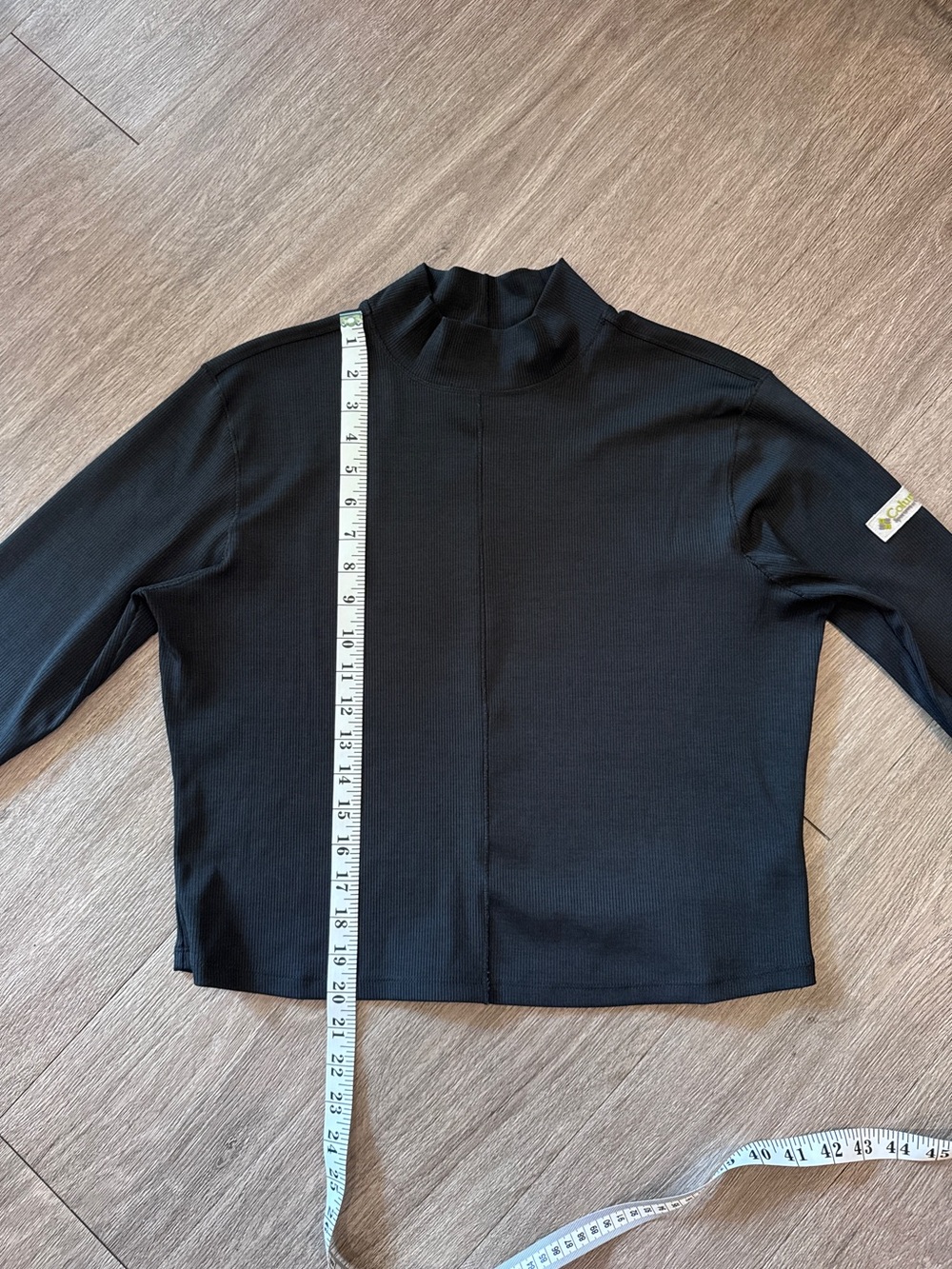 Columbia Black Ribbed Cropped Turtleneck - Picture 8 of 8